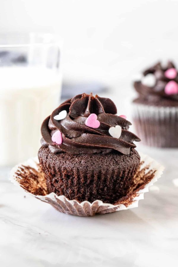 Small-Batch-Chocolate-Cupcakes-3 Chocolate Cupcakes